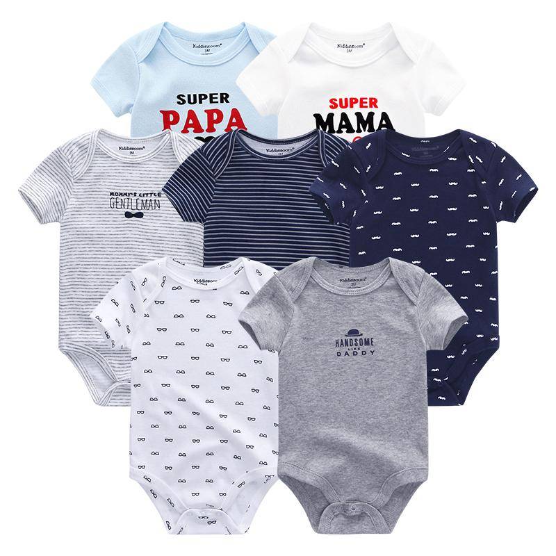 7 Teile/sätze Baby Kleidung Mode Kurzarm Baumwolle Neugeborenes Baby Mädchen Kleidung Cartoon Infantil Strampler Overalls roupas de bebe 6M von Joom DACH