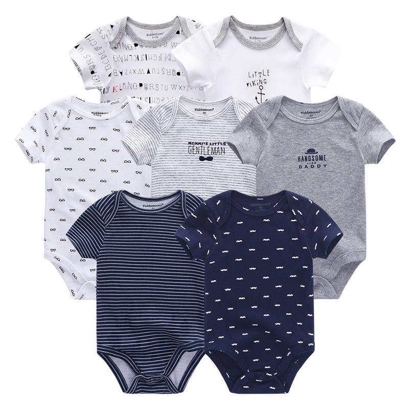 7 Teile/sätze Baby Kleidung Mode Kurzarm Baumwolle Neugeborenes Baby Mädchen Kleidung Cartoon Infantil Strampler Overalls roupas de bebe 6M von Joom DACH