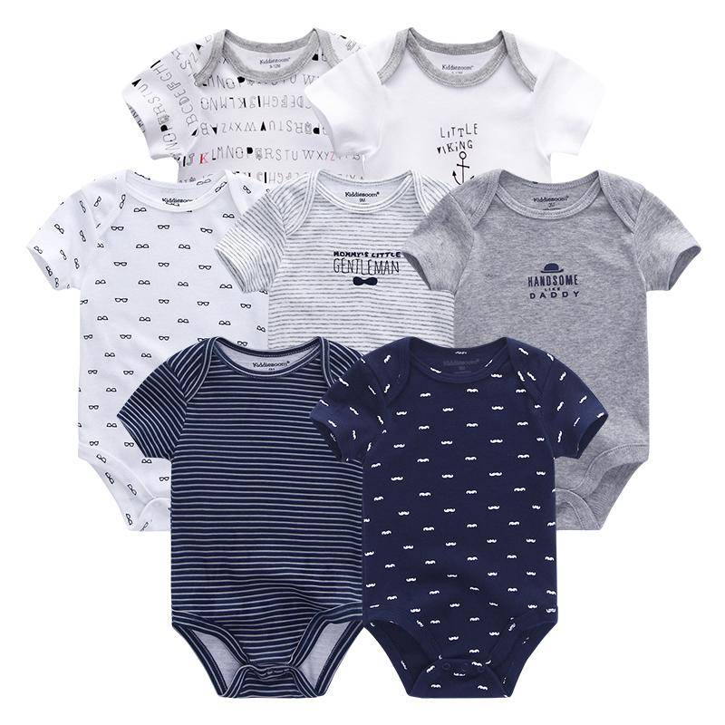 7 Teile/sätze Baby Kleidung Mode Kurzarm Baumwolle Neugeborenes Baby Mädchen Kleidung Cartoon Infantil Strampler Overalls roupas de bebe 6M von Joom DACH