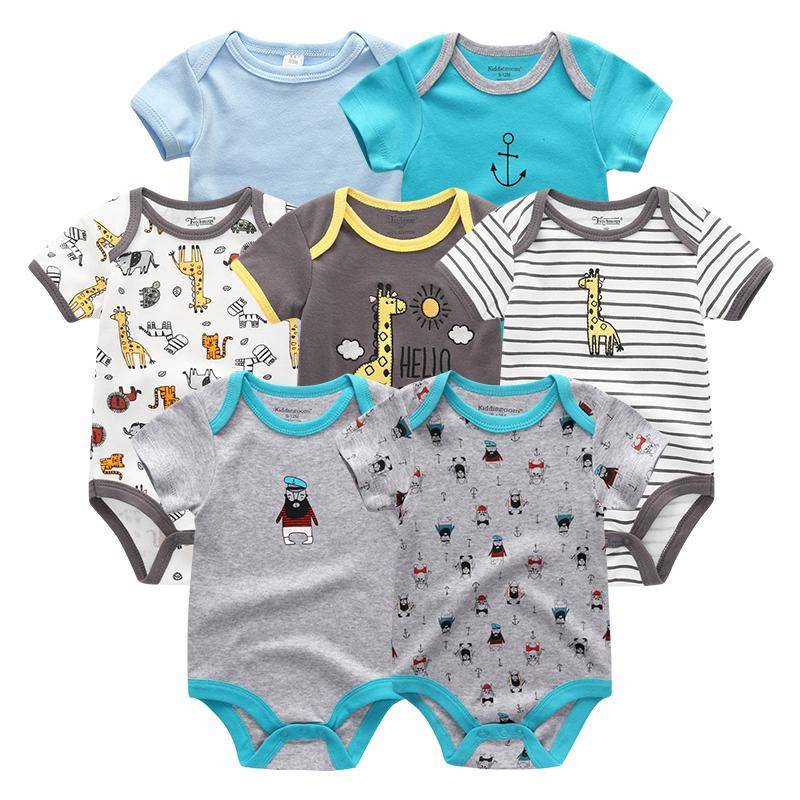 7 Teile/sätze Baby Kleidung Mode Kurzarm Baumwolle Neugeborenes Baby Mädchen Kleidung Cartoon Infantil Strampler Overalls roupas de bebe 9M von Joom DACH