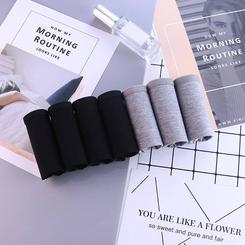 7 Teile/satz Frauen Baumwolle Höschen Einfarbig Unterwäsche Mid Aufstieg Panty Comfor Mädchen Briefs Atmungsaktive Unterhose Weibliche Dessous XXL XXL von Joom DACH