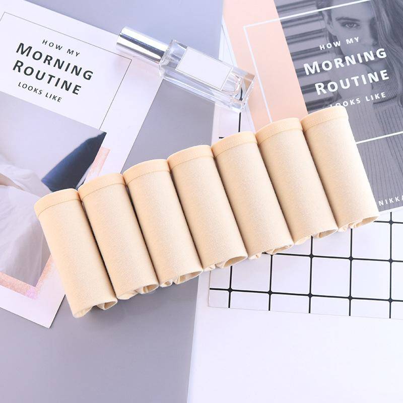 7 Teile/satz Frauen Baumwolle Höschen Einfarbig Unterwäsche Mid Aufstieg Panty Comfor Mädchen Briefs Atmungsaktive Unterhose Weibliche Dessous XXL XXL von Joom DACH