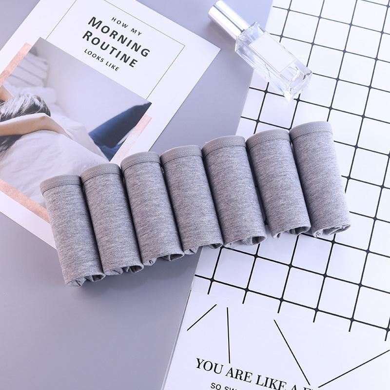 7 Teile/satz Frauen Baumwolle Höschen Einfarbig Unterwäsche Mid Aufstieg Panty Comfor Mädchen Briefs Atmungsaktive Unterhose Weibliche Dessous XXL XXL von Joom DACH