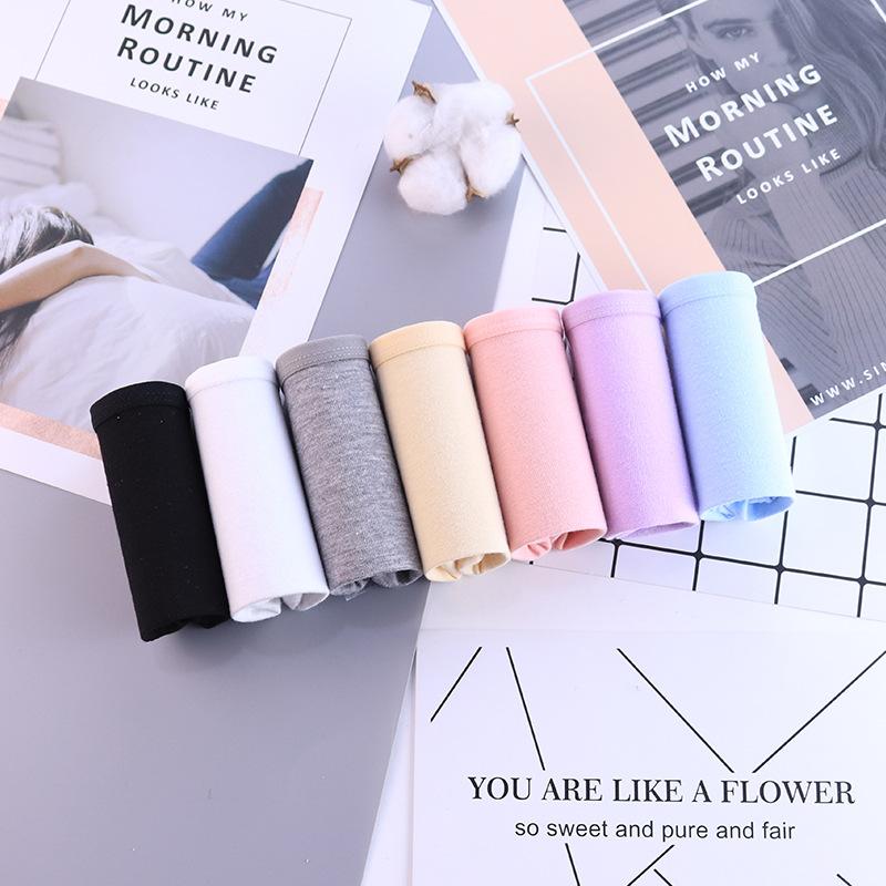 7 Teile/satz Frauen Baumwolle Höschen Einfarbig Unterwäsche Mid Aufstieg Panty Comfor Mädchen Briefs Atmungsaktive Unterhose Weibliche Dessous XXL XXL von Joom DACH