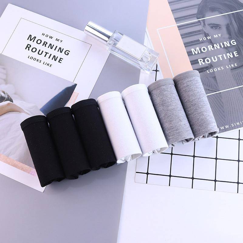 7 Teile/satz Frauen Baumwolle Höschen Einfarbig Unterwäsche Mid Aufstieg Panty Comfor Mädchen Briefs Atmungsaktive Unterhose Weibliche Dessous XXL XXL von Joom DACH