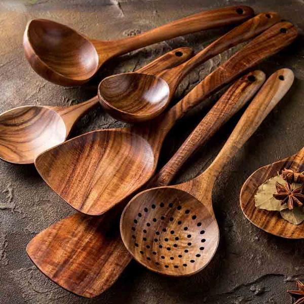 7 stücke Thailand Teak Natürliche Holz Geschirr Löffel Schöpfkelle Turner Lange Reis Sieb Suppe Skimmer Kochen Löffel Scoop Küche Werkzeug set 1pcs 7 stücke Thailand Teak Natürliche Holz Geschirr Löffel Schöpfkelle Turner Lange Reis Sieb Suppe Skimmer Kochen Löffel Scoop Küche Werkzeug set 1pcs von Joom DACH