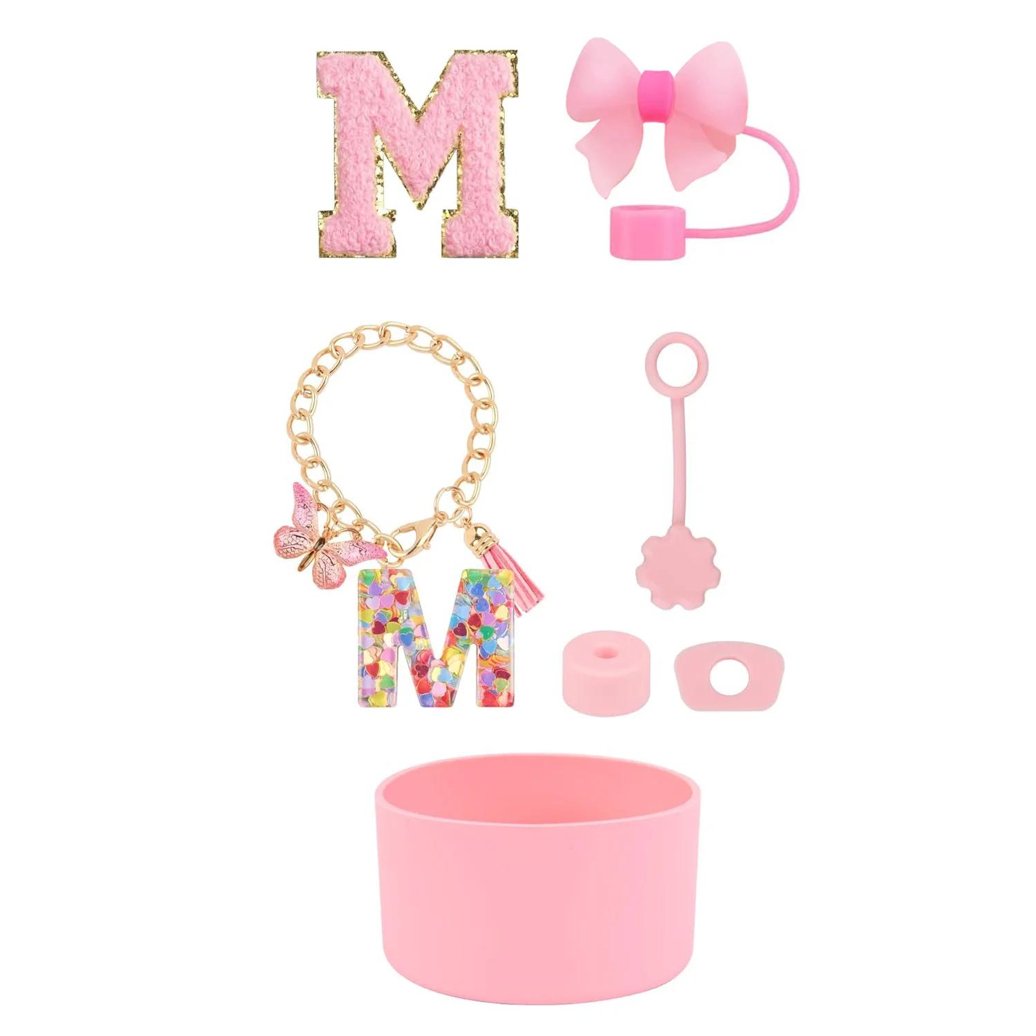 7-teiliges Tassenzubehör-Set für Stanley 30oz 40oz Becher Strohhalmabdeckung Kappe Manschette Auslaufsicherer Stopper Buchstaben Schlüsselanhänger Anhänger Aufkleber von Joom DACH