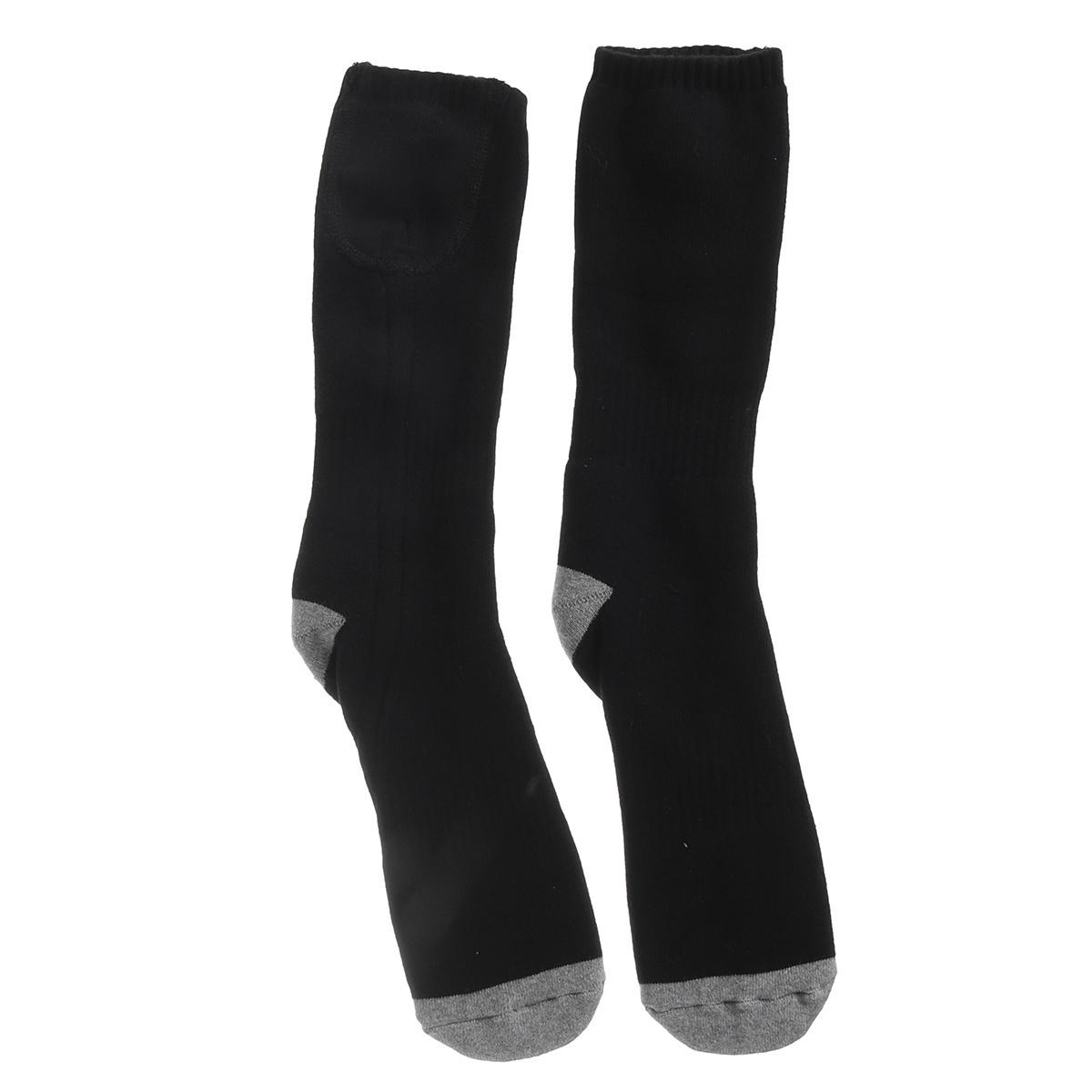 70 ℃ Beheizte Socken Batteriebetriebene elektrische Winter-Wärmeeinlegesohle Herren Damen Thermo-Fußwärmersocken für Outdoor-Skifahren Angeln Motorrad Radfahren no  battery schwarz von Joom DACH