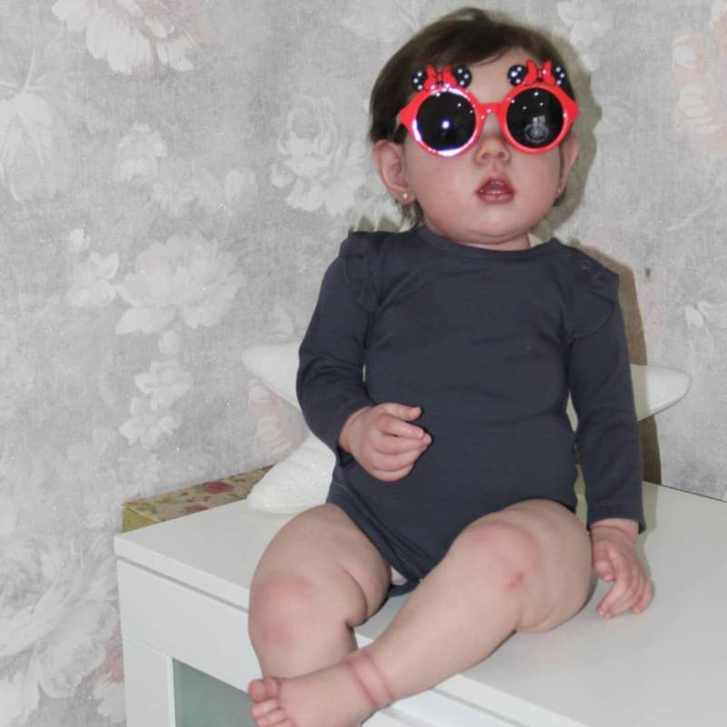 70 CM 3D Haut Weiches Silikon Reborn Baby Handgemachte Puppe Spielzeug Für Mädchen Wie Echte Kleinkind Kunst Bebe Mit Vene Gefäß Geschenk Finished doll von Joom DACH