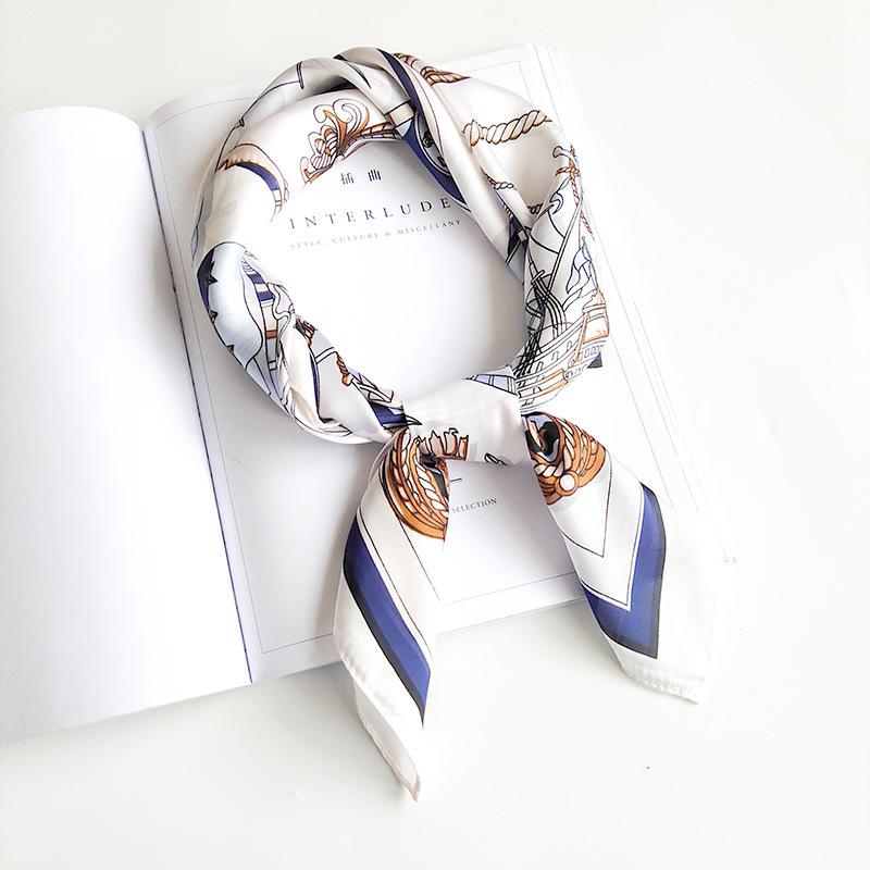 70 Quadratischer Schal Seidenschal Französischer Damen-High-End-Schal Vielseitiger passender Dorfhemd-Schal Schal von Joom DACH