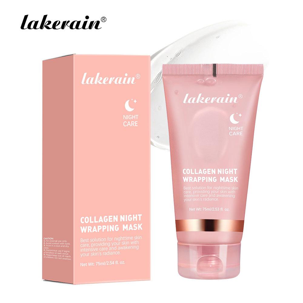 75ml Collagen Overnight Wrapping Peel Off Gesichtsmaske Koreanische Collagen Night Wrapping Maske Spendet tiefenwirksam Feuchtigkeit Nachtpflege Maskencreme 75ml von Joom DACH