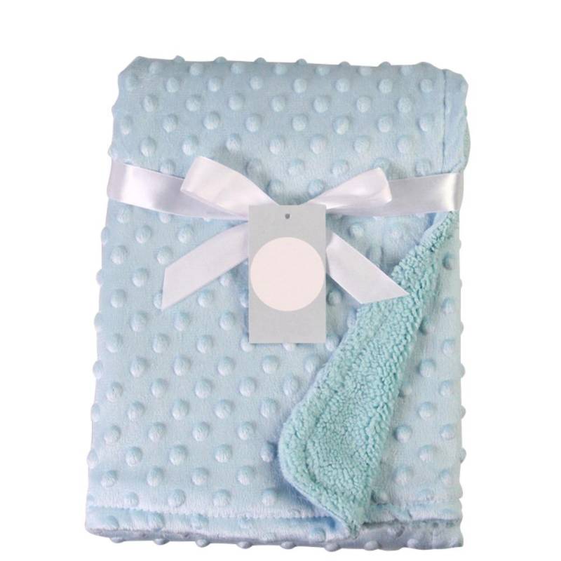 76*102cm Nettes Kind Baby Warme Doppelschicht Decken Wickeln Badetücher blau von Joom DACH