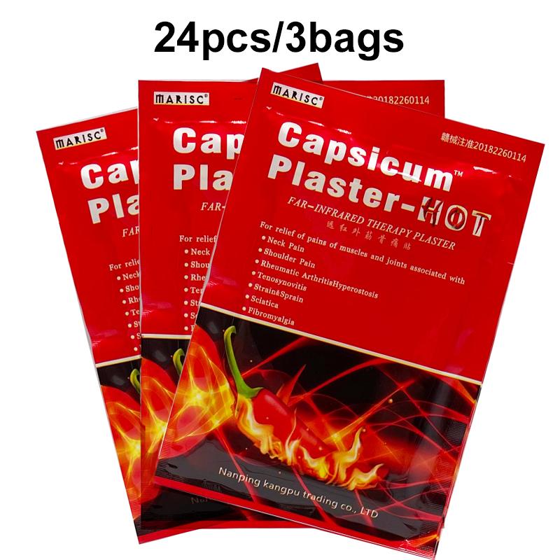 8/24/40/80 Stücke Schmerzlinderung Patch Capsicum Gips Rücken Nacken Schulter chinesische Kräuter für Gelenk Patch 24pcs/3bags von Joom DACH