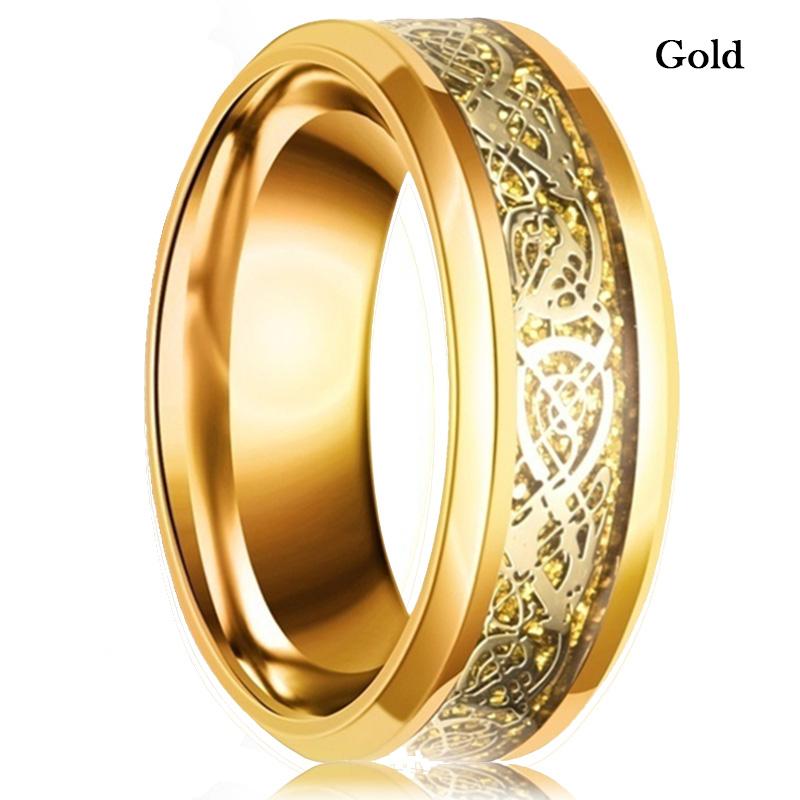 8 Farben 8 mm Herren-Edelstahl-Drachenring mit Inlay, Rot, Grün, Schwarz, Kohlefaser-Ring, Ehering, Schmuck, Größe 7–12 12 gold 8 Farben 8 mm Herren-Edelstahl-Drachenring mit Inlay, Rot, Grün, Schwarz, Kohlefaser-Ring, Ehering, Schmuck, Größe 7–12 12 gold von Joom DACH