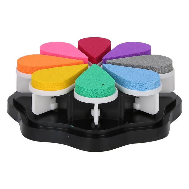 8 Farben Blütenblattform Terminkalender Sammelalbum Bunt DIY Stempel Stempelkissen Malzubehör1002 von Joom DACH