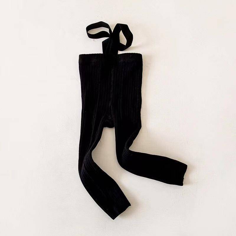 8 Farben Kleinkind Kinder Strumpfhose mit Hosenträgern Herbst Baby Mädchen Jungen Strumpfhose Schlichter Stil Hohe Taille Bandage Überkreuzte Leggings M schwarz von Joom DACH