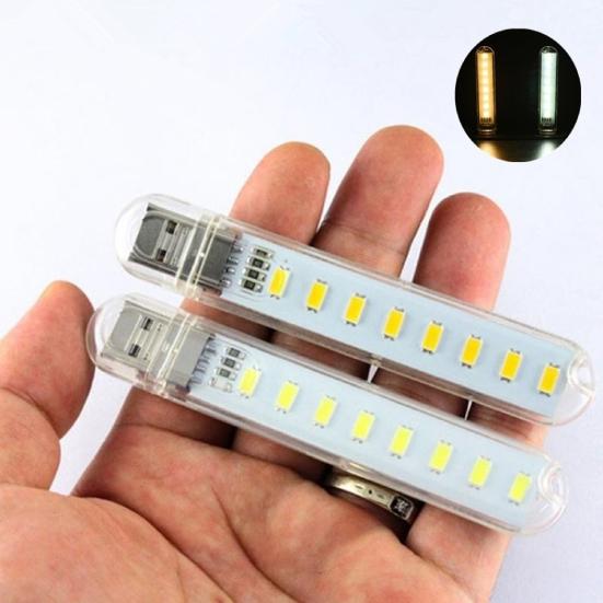 8-LED Mini tragbare USB-Lampe Outdoor Camping Mobile Power Computer Nachtlicht 24 LED weiß von Joom DACH