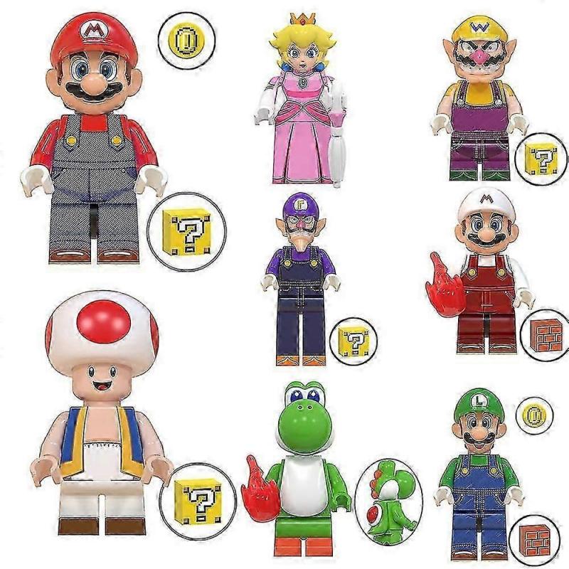 8 Stück/Set Super Mario Minifigur Zusammengebaut Bausteine Spielzeug Figur Für Kinder Geschenke von Joom DACH