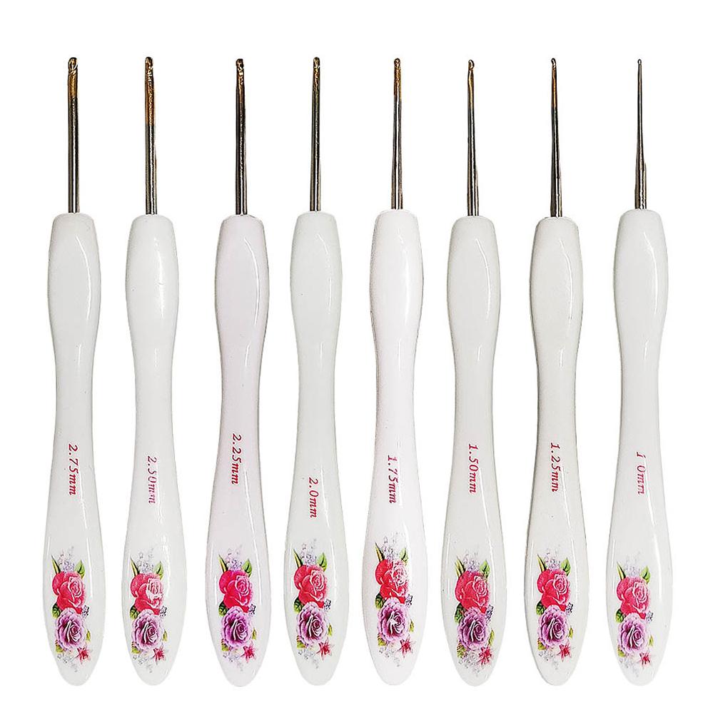 8 Stück Häkelnadeln Set DIY Flecht Handwerk Einzelkopf Nähzubehör Haushaltsaccessoire Druck Webwerkzeuge für Taschengebrauch von Joom DACH