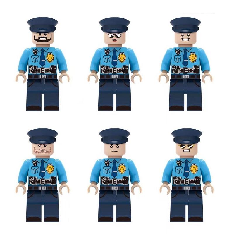 8 Stück Police City Minifiguren Puppe Montageblöcke Ziegel Kindergeschenke Anime Charakter Modellbausätze Kinder Lernspielzeug 6pcs von Joom DACH