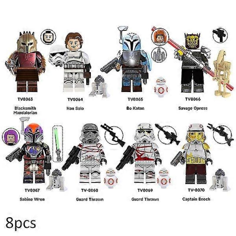 8 Stück Star Wars The Mandalorian Bausteine Mini-Actionfiguren Zusammengebaute Minifiguren Spielzeug Kinder Erwachsene von Joom DACH