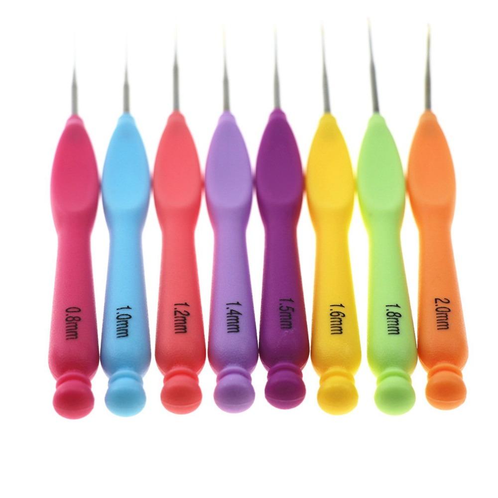 8 Stück wie auf dem Bild Häkelnadelset 0,8 mm-20 mm 0,8 mm-20 mm für DIY Garnwebwerkzeuge von Joom DACH