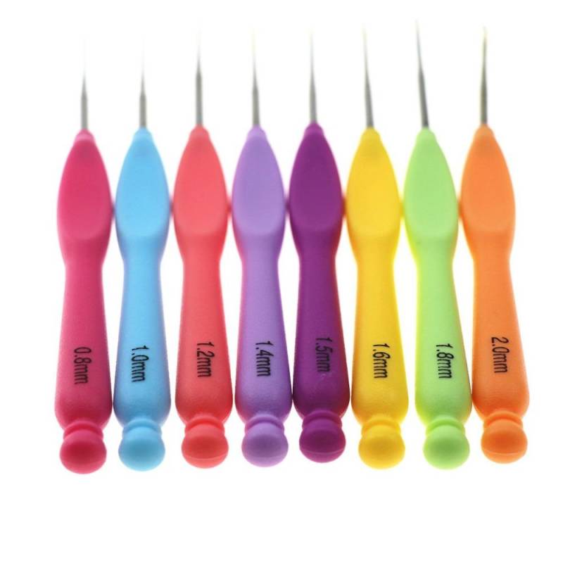 8 Stück wie auf dem Bild Häkelnadelset 0,8 mm-20 mm 0,8 mm-20 mm für DIY Garnwebwerkzeuge von Joom DACH