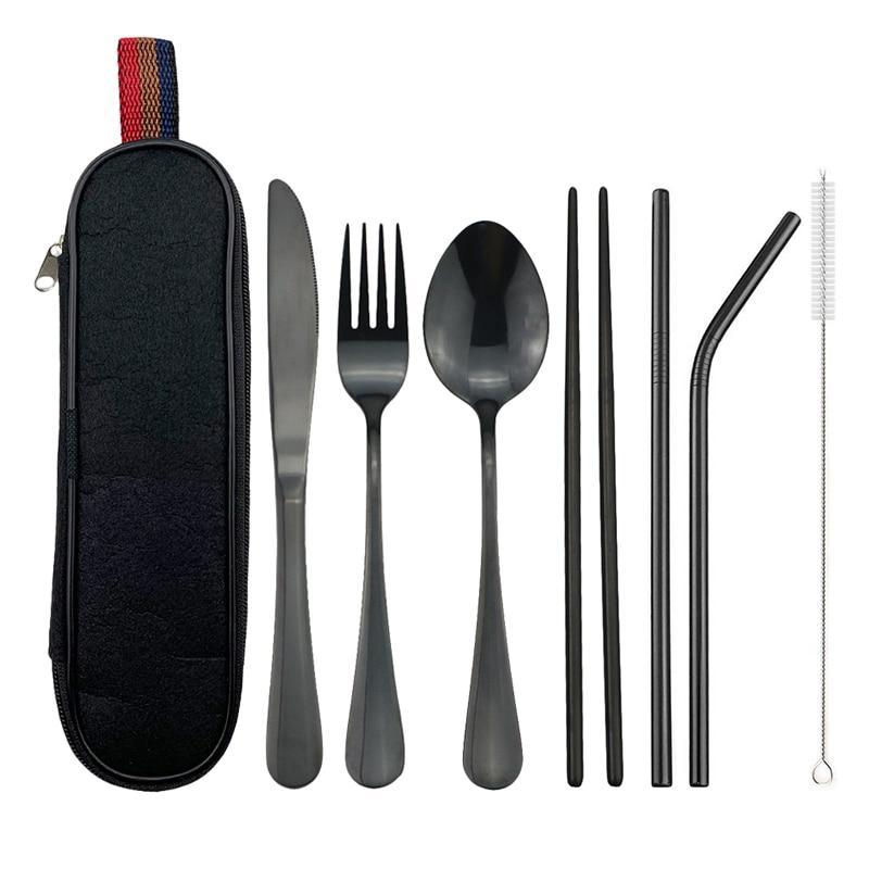 8 Teile/satz Geschirr Set Reise Tragbare Besteck Messer Gabel Löffel Geschirr 18/10 Edelstahl Geschirr Besteck Mit Tasche silber 8 Teile/satz Geschirr Set Reise Tragbare Besteck Messer Gabel Löffel Geschirr 18/10 Edelstahl Geschirr Besteck Mit Tasche silber von Joom DACH
