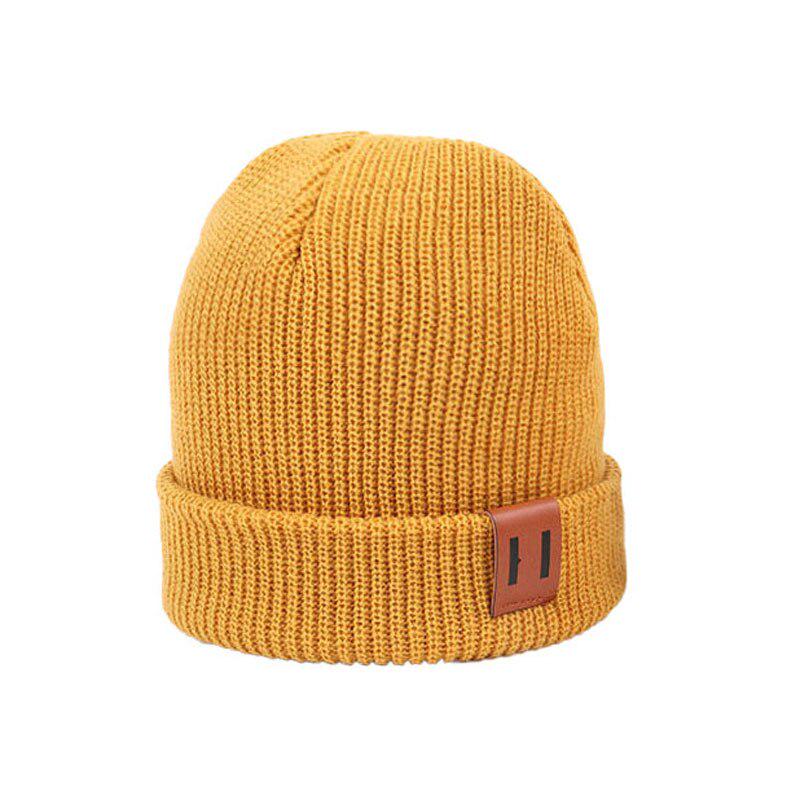 8 farben Baby Hut Baumwolle Gestrickte Kid Cap Baby Beanie Winter Warme Kinder Hüte Für Mädchen Jungen Caps Solide Eltern-kind Hut S gelb von Joom DACH