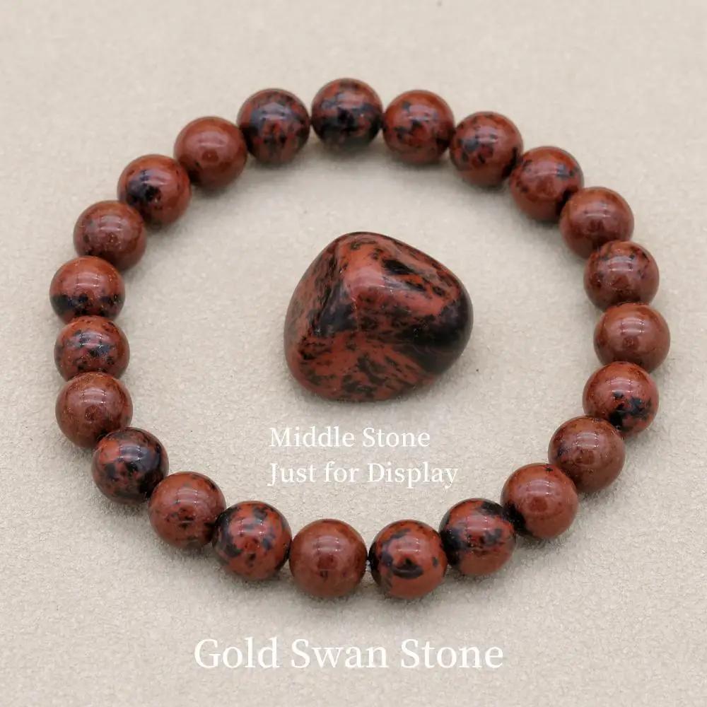 8 mm Naturstein-Türkis-Perlenarmband, Lava-Tigerauge, Chakra-Strang-Armband, Modeschmuck für Damen und Herren von Joom DACH