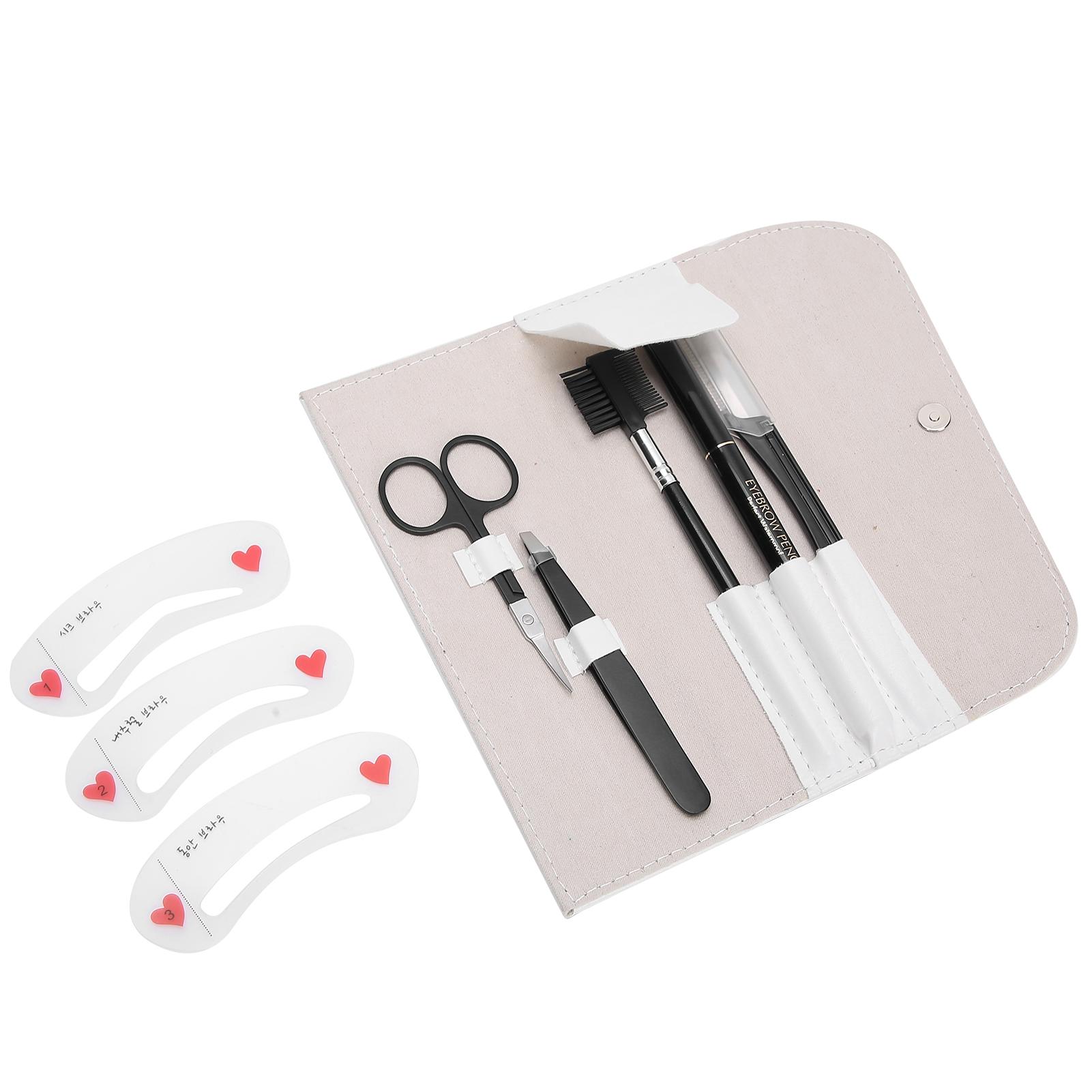 8-teiliges Set Augenbrauenrasierer Augenbrauentrimmer Rasierer Kamm Clip Augenbrauenstift Damen Make-up Werkzeuge von Joom DACH