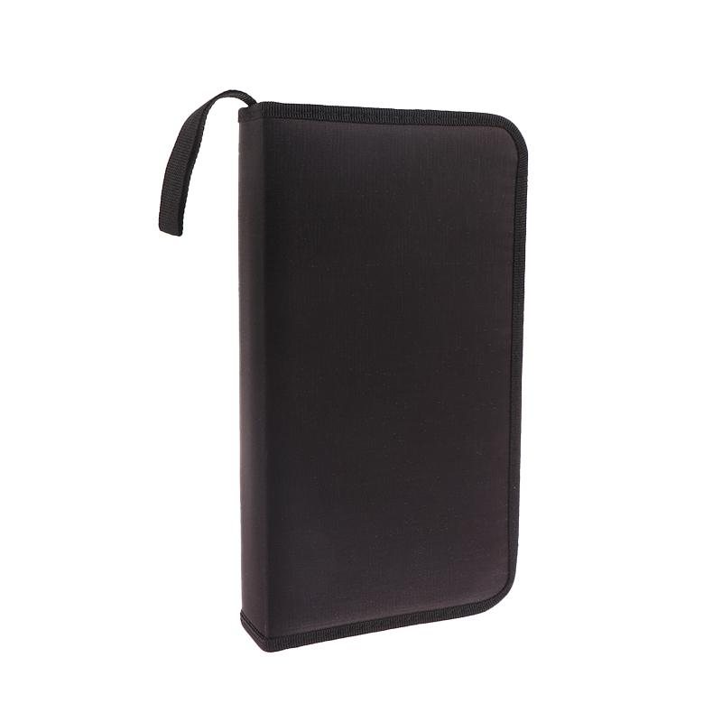 80 Blatt Auto-CD-Hülle, Disc-DVD-Aufbewahrungstasche, Handtasche, Album-Organizer schwarz von Joom DACH
