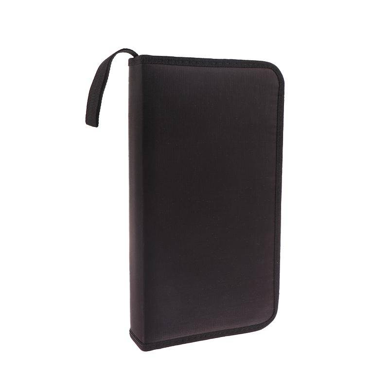 80 Blatt Auto-CD-Hülle, Disc-DVD-Aufbewahrungstasche, Handtasche, Album-Organizer schwarz von Joom DACH