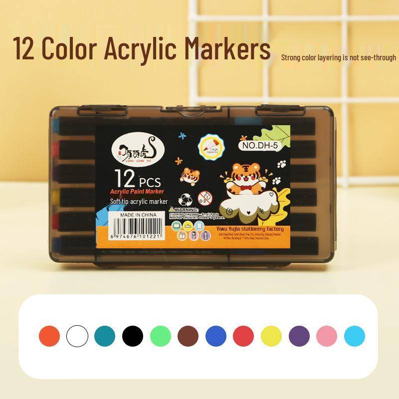 80-Farben Acrylmarker-Set mit weicher Spitze - Nicht färbend, nicht ausblutend, schichtbare Aquarellstifte für Kinder 80-Farben Acrylmarker-Set mit weicher Spitze - Nicht färbend, nicht ausblutend, schichtbare Aquarellstifte für Kinder von Joom DACH