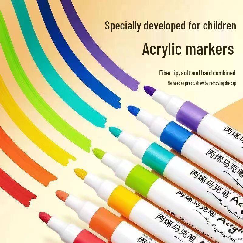 80-Farben Acrylmarker-Set mit weicher Spitze - Nicht färbend, nicht ausblutend, schichtbare Aquarellstifte für Kinder 80-Farben Acrylmarker-Set mit weicher Spitze - Nicht färbend, nicht ausblutend, schichtbare Aquarellstifte für Kinder von Joom DACH