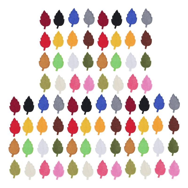 80 Stück Cartoon Blätter Aufnäher Bunt Schönes Aussehen Unzerbrechlich Kein Ausbleichen Kleidung Aufbügeln von Joom DACH