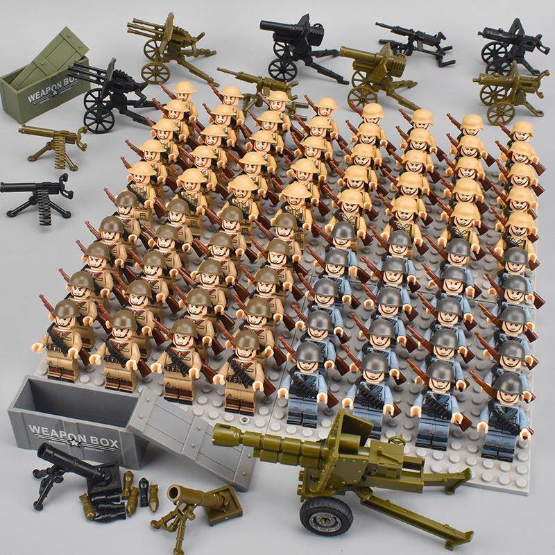 80pcs Kids Toys WW2 Soldiers Building Blocks  Mini Action Figures Educational Toys For Boys Birthdays Gifts von Joom DACH