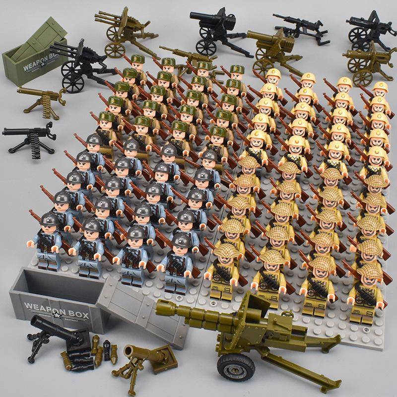 80pcs Kids Toys WW2 Soldiers Building Blocks  Mini Action Figures Educational Toys For Boys Birthdays Gifts von Joom DACH