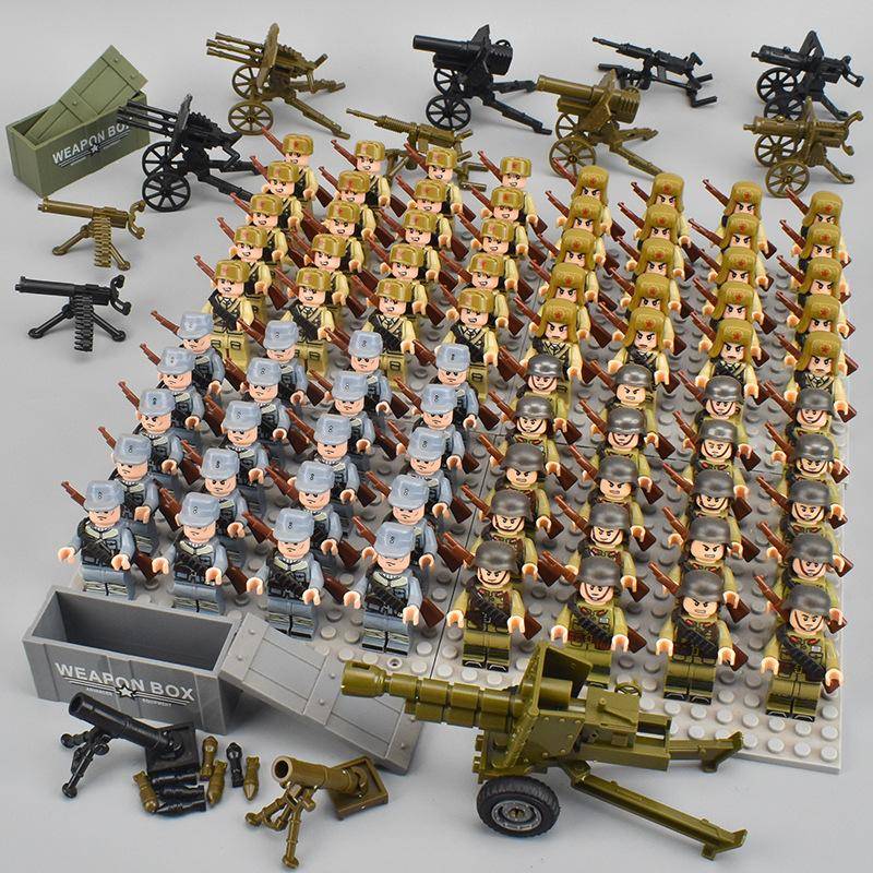 80pcs Kids Toys WW2 Soldiers Building Blocks  Mini Action Figures Educational Toys For Boys Birthdays Gifts von Joom DACH