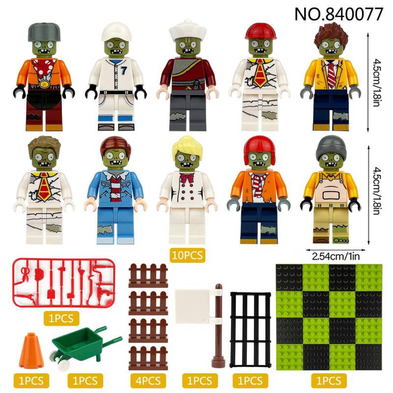 840077 Zombie Serie Puppe Anlage Szene Bausteine Kinder Bausteine Spielzeug Geschenk von Joom DACH