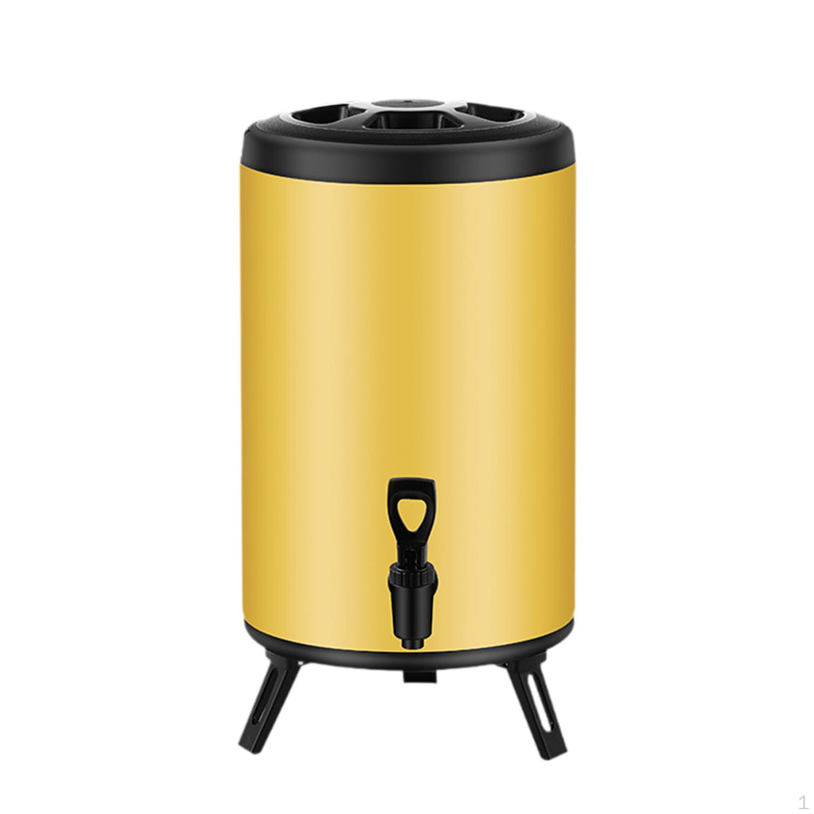 8L Isolierter Getränkespender Edelstahl Wasserurne mit Zapfhahn und Kaltgetränk von Joom DACH