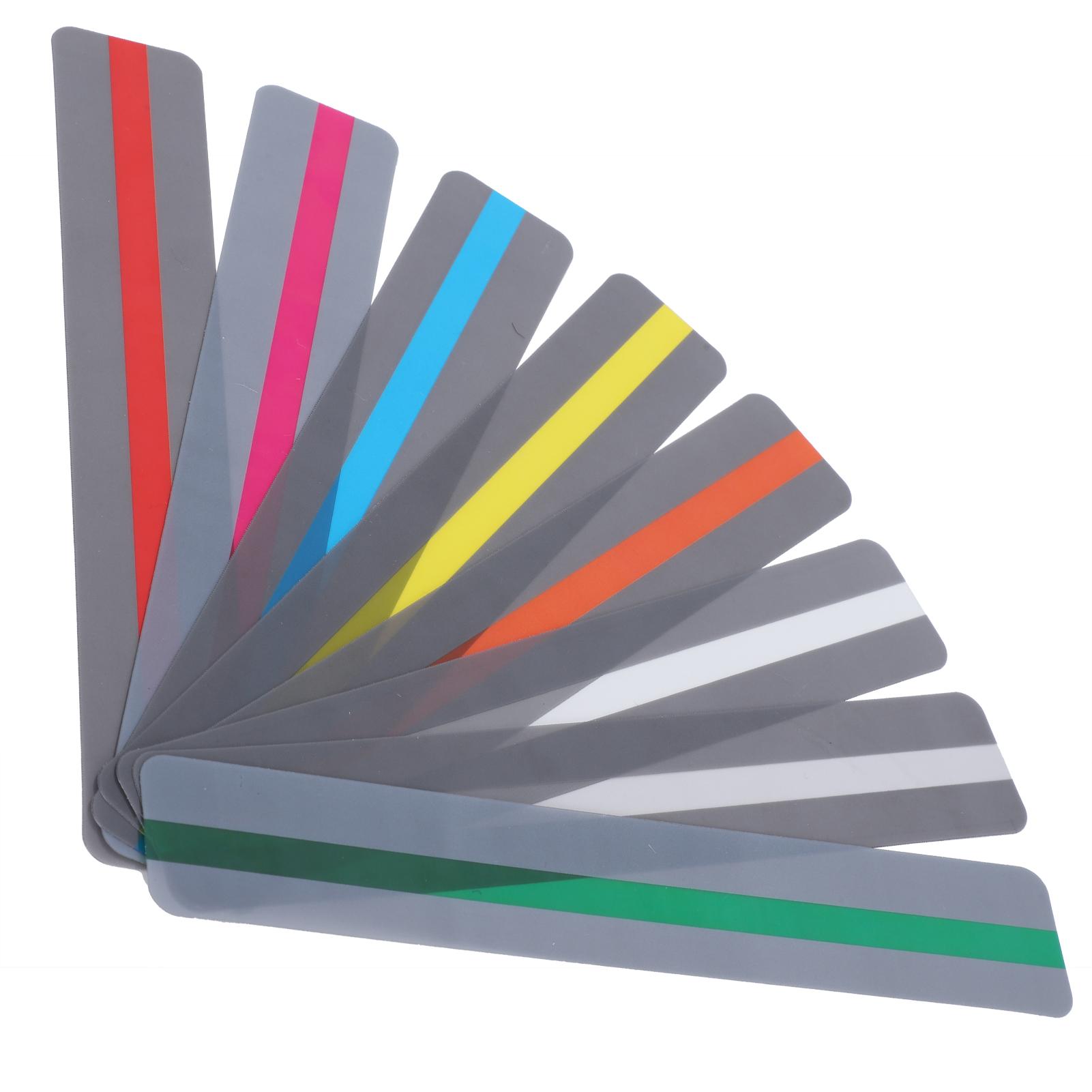 8Pcs Lesen Streifen Geführt Highlight Farbige Overlays Lesezeichen Kunststoff Werkzeug Kleine von Joom DACH