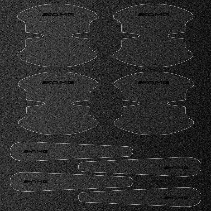 8 Stück Transparente Auto Türgriffschale Kratzschutz Aufkleber Für Mercedes Benz AMG GLE GLS GLC CLA GLB ML C500 C200 C300 W204 W206 W205 W203 von Joom DACH