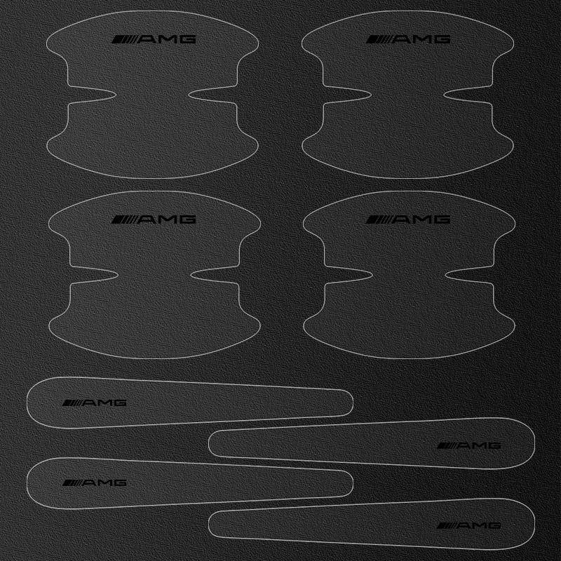 8 Stück Transparente Auto Türgriffschale Kratzschutz Aufkleber Für Mercedes Benz AMG GLE GLS GLC CLA GLB ML C500 C200 C300 W204 W206 W205 W203 von Joom DACH