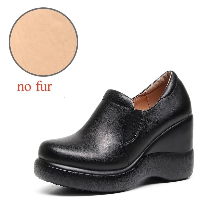 8cm Kleine Größe 32-43 Mode Tiefes Dekolleté Plateau Keilabsatz Schuhe Damen Pumps Slipper 2025 Herbst High Heels Schuhe für Büro Mutter Arbeit 42 von Joom DACH