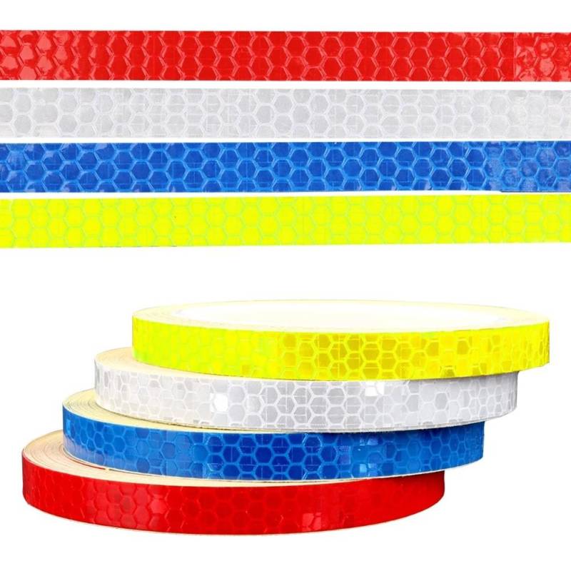 8m Reflektierendes Klebeband PVC Fahrradräder reflektieren fluoreszierende Aufkleber Fahrrad reflektierende Aufkleber Streifenband für die Warnung Sicherheit beim Radfahren rot von Joom DACH