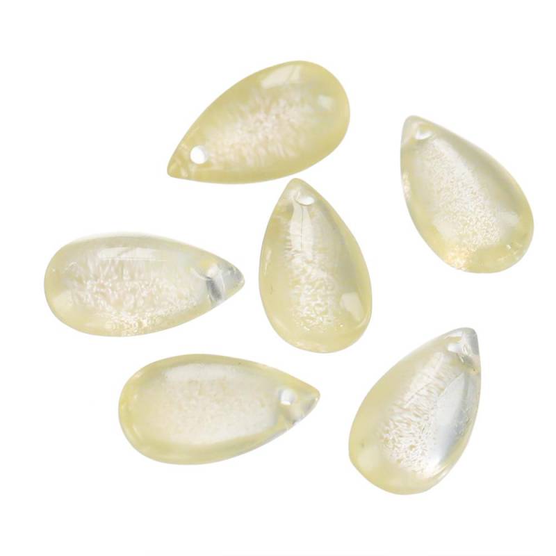 8x14mm Transparente Farbige Glas Tropfenanhänger Perlen für DIY Haarnadeln, Ohrringe und Armbänder 10 pcs/pack, approx. 7.5g von Joom DACH