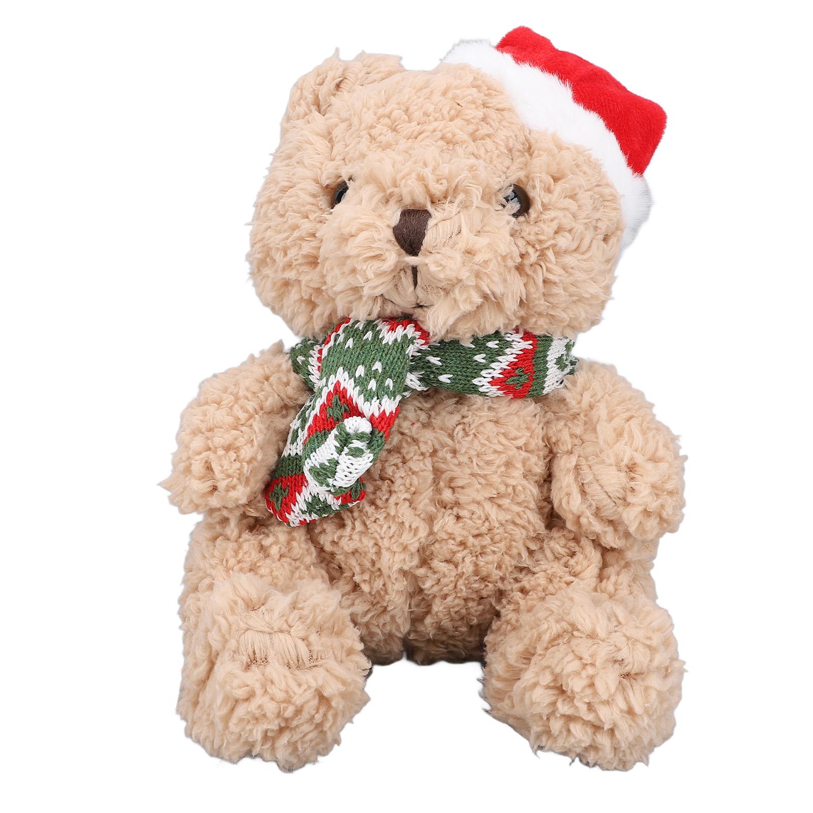 9,06 Zoll Weihnachts-Teddybär Niedliche Weihnachtsmannmütze Teddybär Weihnachts-Bär Stofftier Plüschtier Puppe Dekoration Green Xmas Scarf von Joom DACH