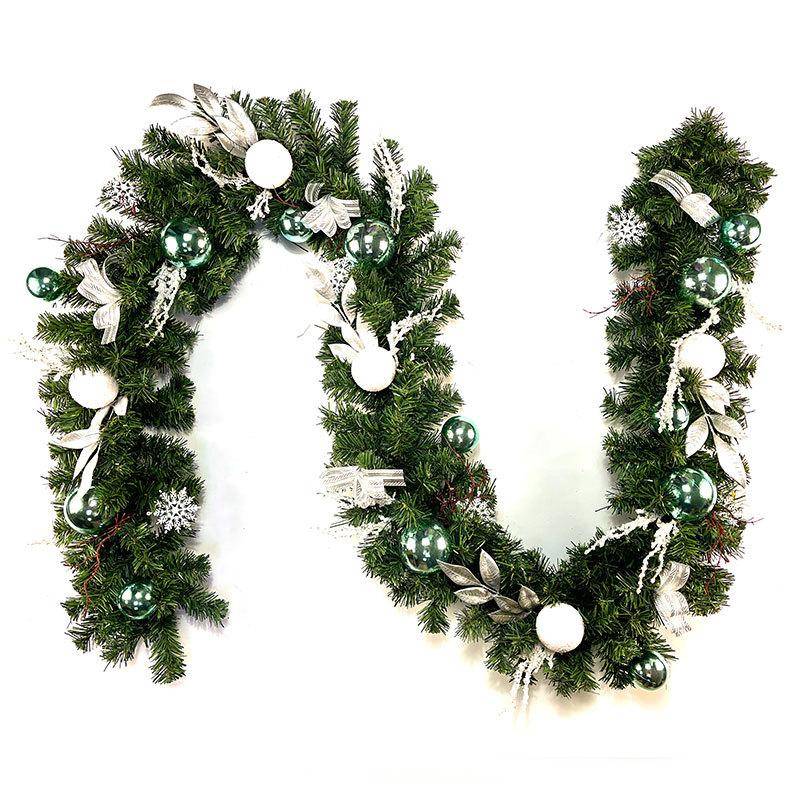 9 Fuß lange Weihnachtsgirlande, flexibler PVC-Hängeanhänger, künstliche Weihnachtsgirlanden mit Schleife 1.8m Christmas Ball von Joom DACH