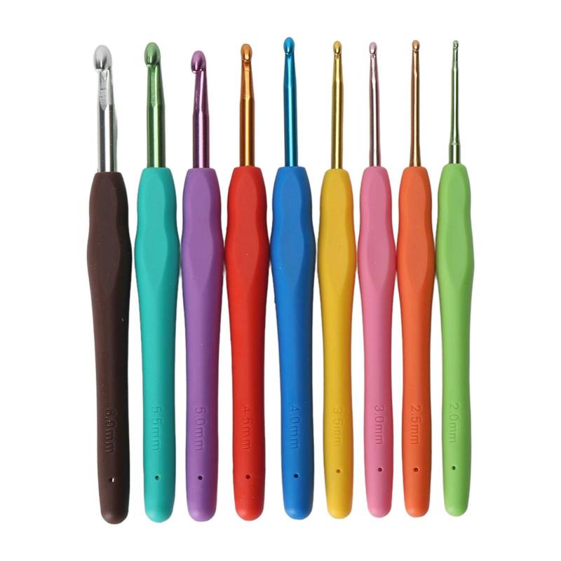9 Stück Häkelnadel Set Mehrfarbig Aluminium Ergonomischer Softgriff Häkelnadeln Stricknadeln 9 Stück Häkelnadel Set Mehrfarbig Aluminium Ergonomischer Softgriff Häkelnadeln Stricknadeln von Joom DACH